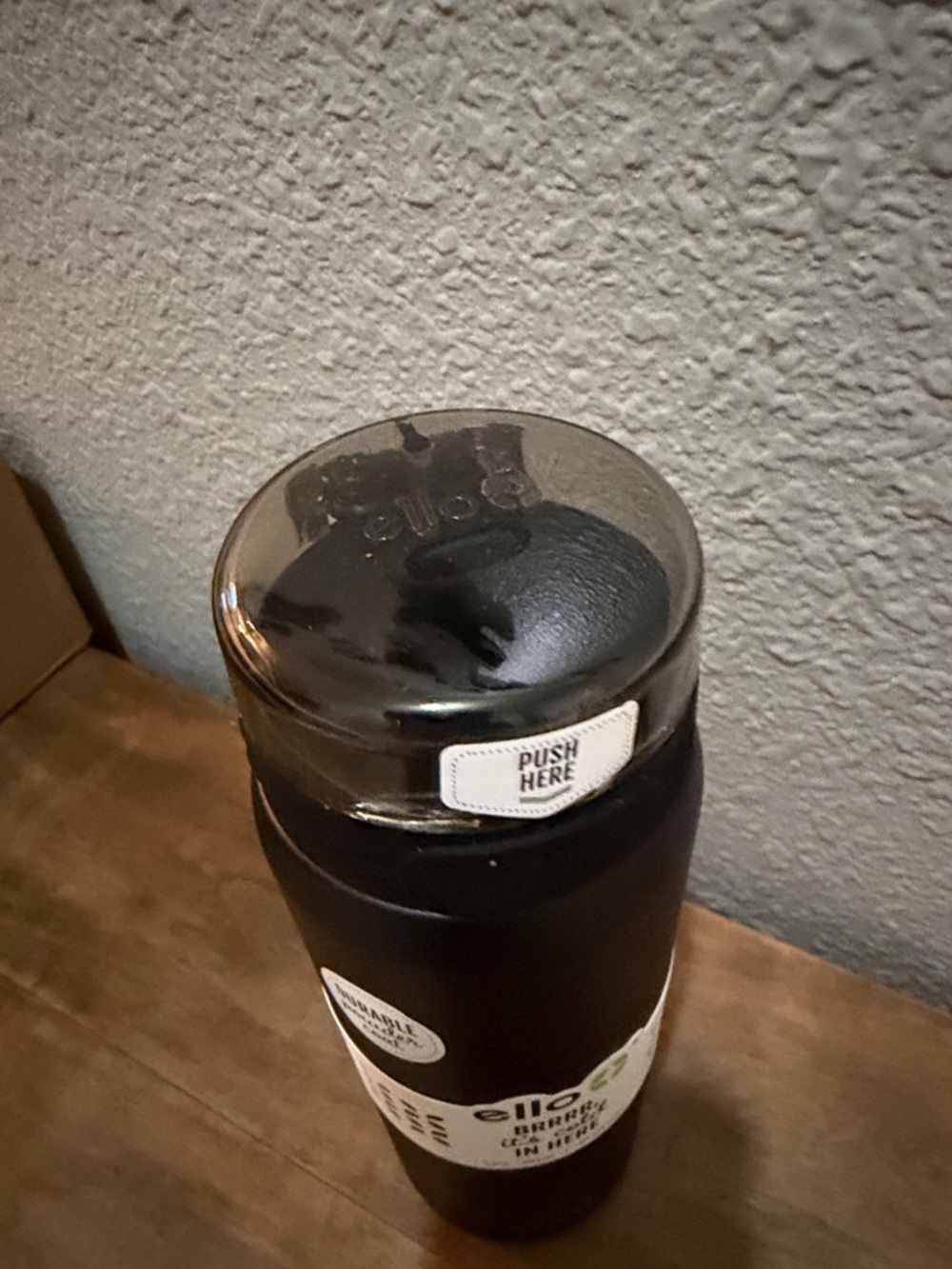 ello Matte Black Insulated Water Bottle 22 oz NEW - Picture 5 of 5